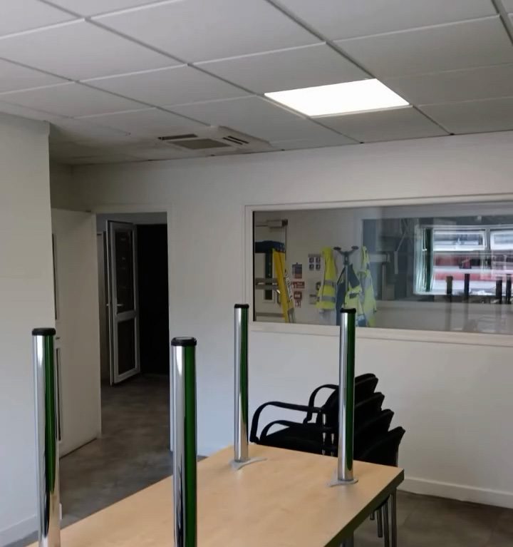 Completed office and meeting area following a commercial refurbishment in Bridgwater