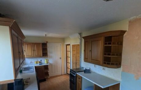 Existing kitchen and worktops before renovation at the Cannington property